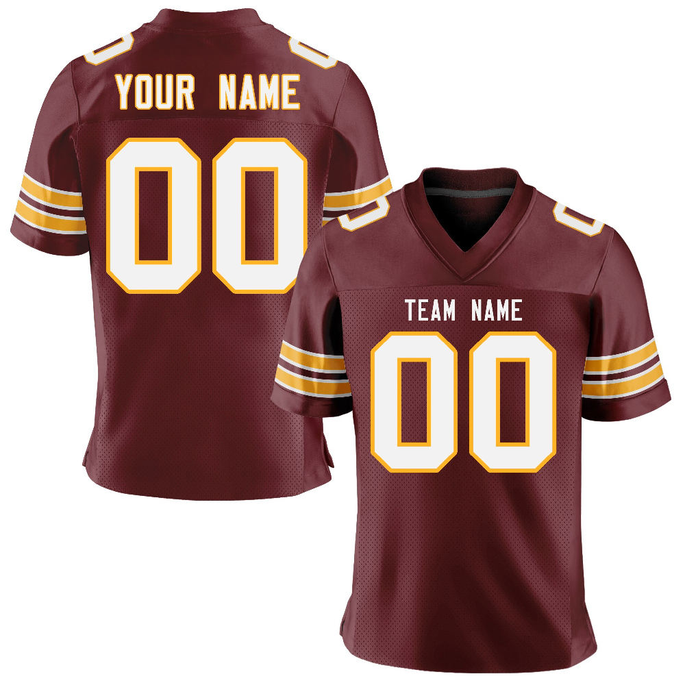 National Apparels New Top Embroidered American Stitched Football Jersey Support Personal Customization Customized Embroidered Logos